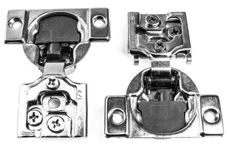 [Australia] - Berta (2 Pieces) 1/2 inch Overlay Face Frame Soft Closing Hinges, 105 Degree 6-Ways 3-Cam Adjustment Concealed Kitchen Cabinet Door Hinges with Screws 2 Pieces 