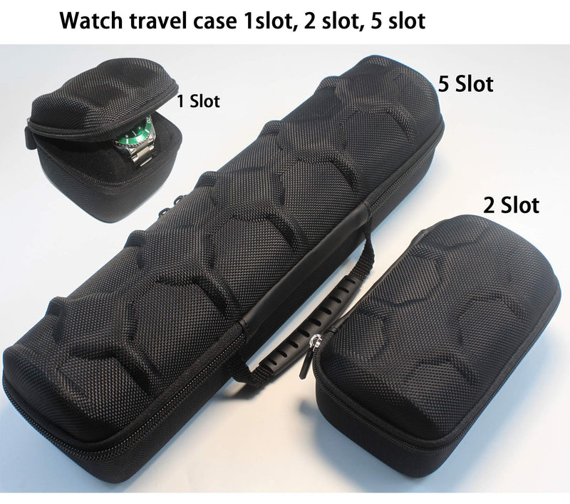 [Australia] - Single Watch Travel case, Hard Portable Watch Holder and Organizer with Custom Pillow fit up to 55mm face Watch (no Watch Inside)) 