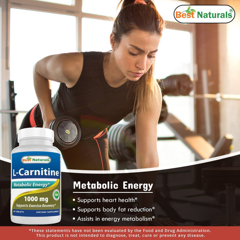 [Australia] - Best Naturals L-Carnitine 1000mg 60 Tablets 