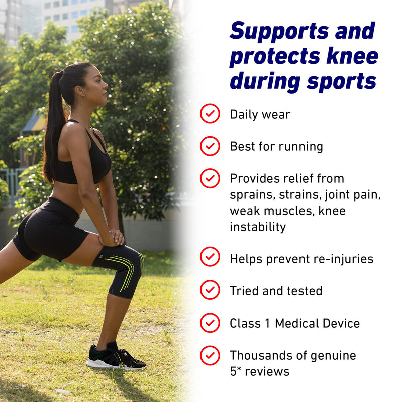 [Australia] - Neo G Knee Brace - For Sprains, Strains, Knee Injury, Sports, Running, Joint Pain, Arthritis, Injury Recovery - Multi Zone Compression Sleeve – Active Support - Class 1 Medical Device - Large Large: 38 – 43 CM/15.0 – 16.9 IN 