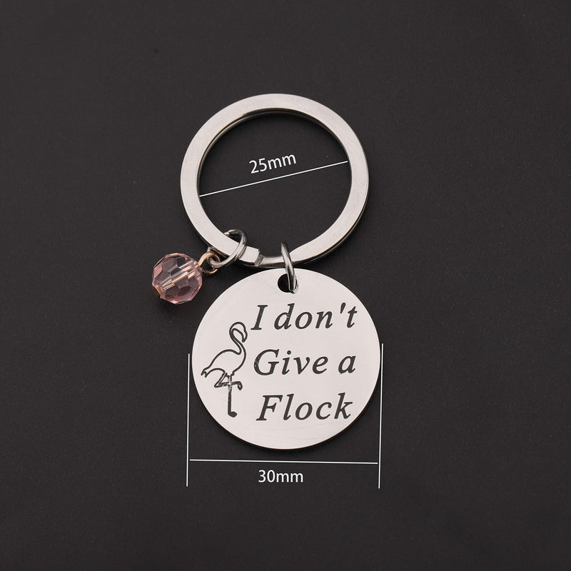 [Australia] - MAOFAED Flamingo Jewelry Flamingo Lover Gift I Don’t Give A Flock Funny Pun Flamingo Gift for Best Friend 
