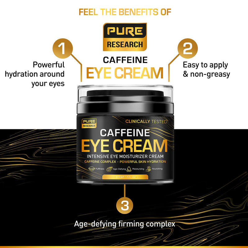 [Australia] - Caffeine Eye Cream For Anti Aging, Dark Circles, Bags, Puffiness. Great Under Eye Skin + Face Tightening, Eye Lift Treatment For Men & Women 1.7oz 