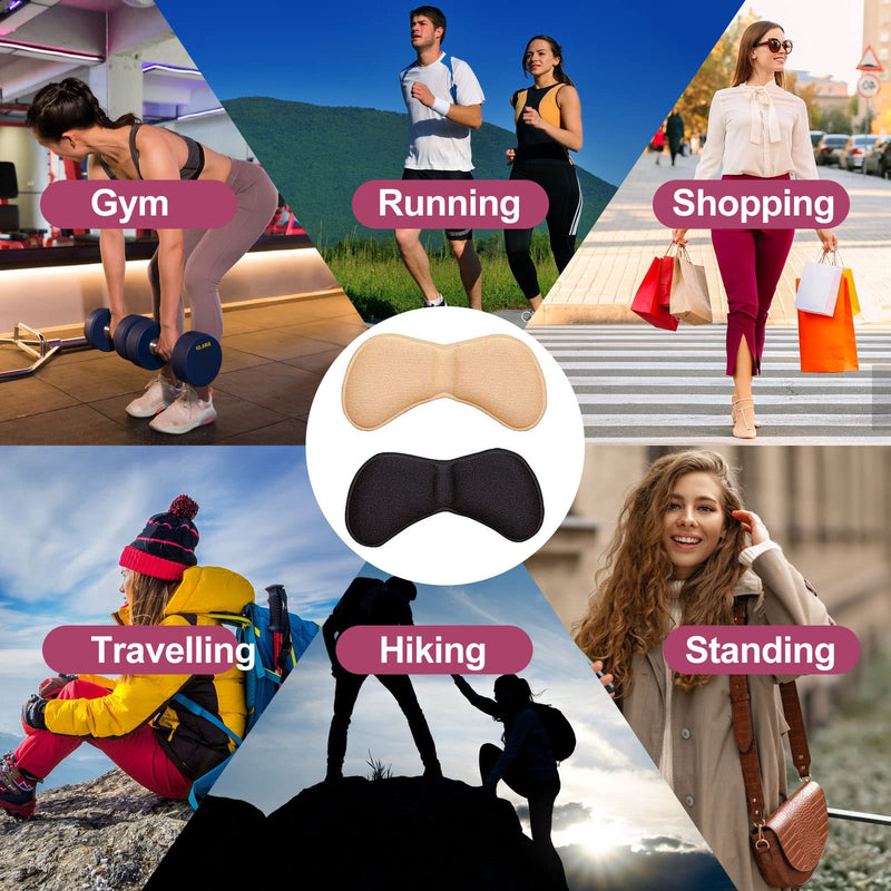 [Australia] - 16Pcs Heel Grips Shoes Too Big, Shoe Heel Insoles Prevent Rubbing Heel Shoes Heel Stickers Adjustments Shoes Length Shoe Heel Pad 8 Pairs 