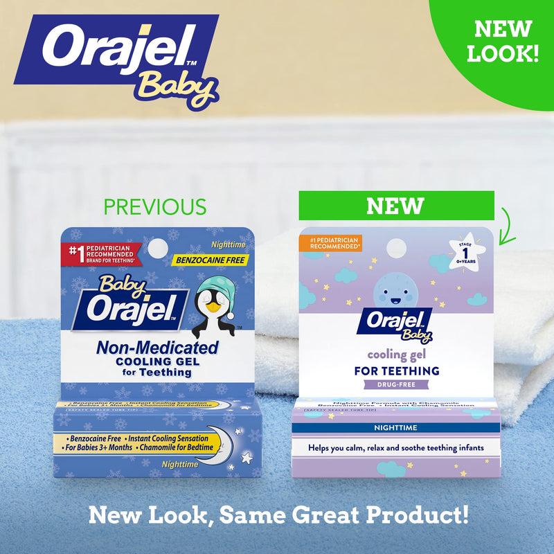 [Australia] - Orajel Non-Medicated Cooling Teething Gel - Nighttime, 0.18oz 