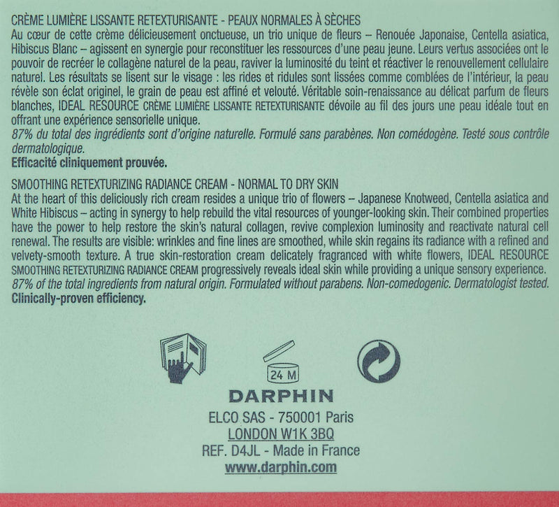 [Australia] - DARPHIN Ideal Resource Smoothing Radiance Cream 50ml 