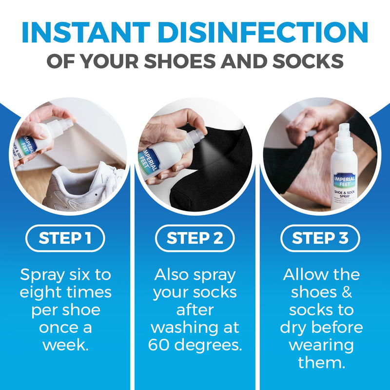 [Australia] - Shoe and Sock Spray for Fungal Nail Treatment | Athletes Foot & Anti Toe Nail Fungus Treatment | Ringworm Foot Care Shoe Freshener | 150 ML Imperial Feet 
