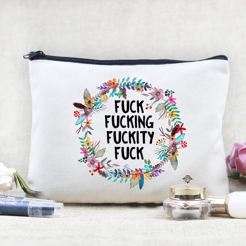 [Australia] - Kimoli Funny Canvas Makeup Bag | Cosmetic Bag | Cute Pouch Purse | Toiletry Bags with Sayings (Style-C) Style-C 