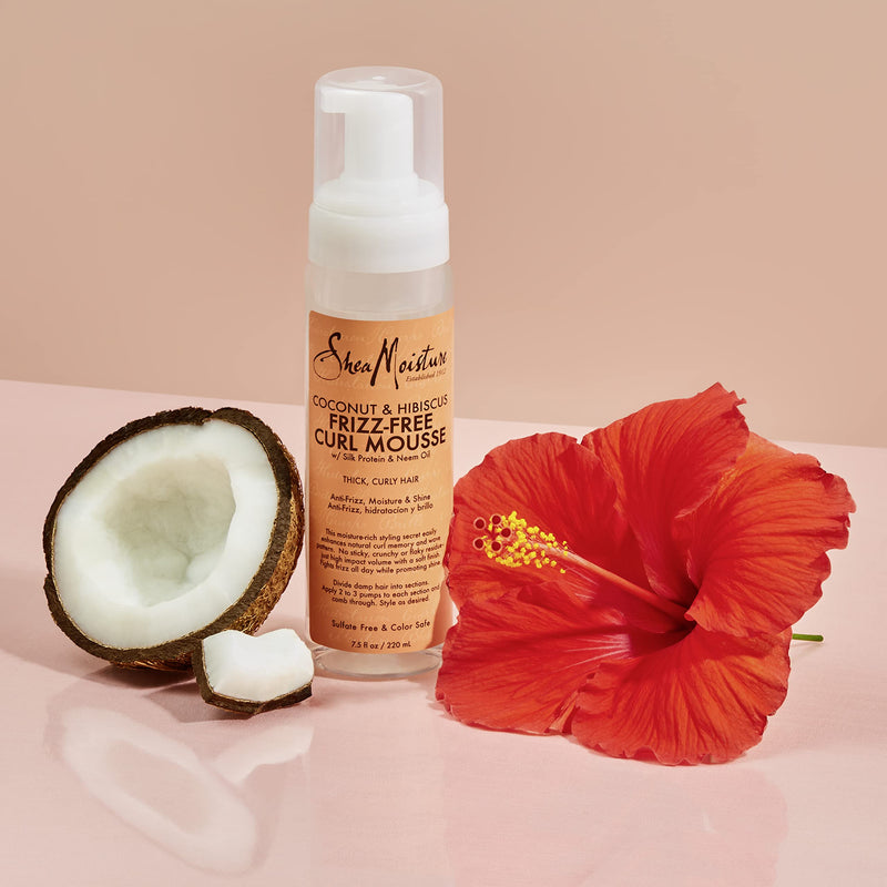 [Australia] - SheaMoisture Curl Mousse for Frizz Control Coconut and Hibiscus with Shea Butter 7.5 oz 