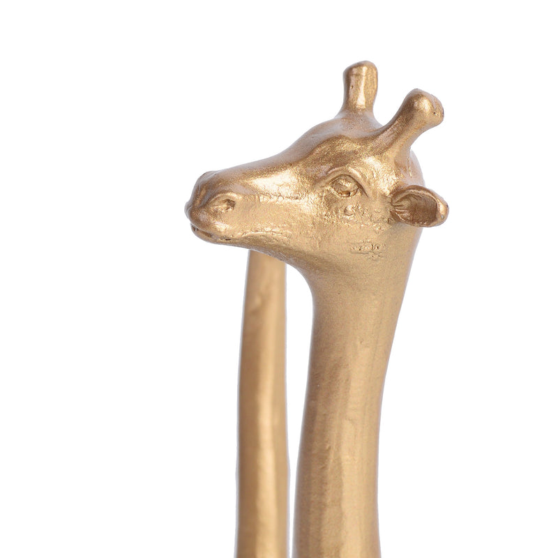[Australia] - NIKKY HOME Metal Giraffe Jewelry Stand and Dish for Ring Earring Bracelet Holder Organizer Gold and White 
