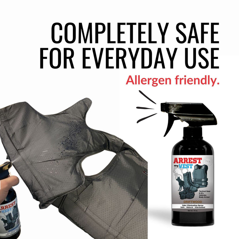 [Australia] - Arrest My Vest Military and Police Grade Odor Eliminating Spray for Body Armor Odor, Tactical Gear. Safe on K9's. Triple Pack of Assorted Fragrances 1 Unscented, 1 Midnight and 1 Driftwood Bottles 