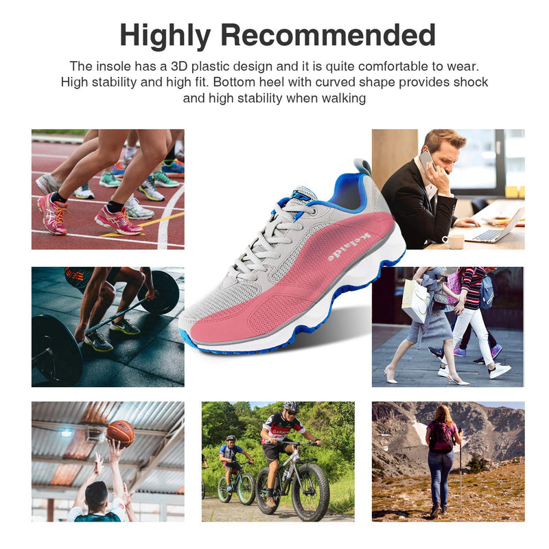[Australia] - Orthotic Insoles, High Arch Support Soft Insert for Flat Feet, Plantar Fasciitis, Feet Pain, Foot Valgus, Over Pronation, Walking Fit Insoles for Men and Women UK-4-230mm Red 
