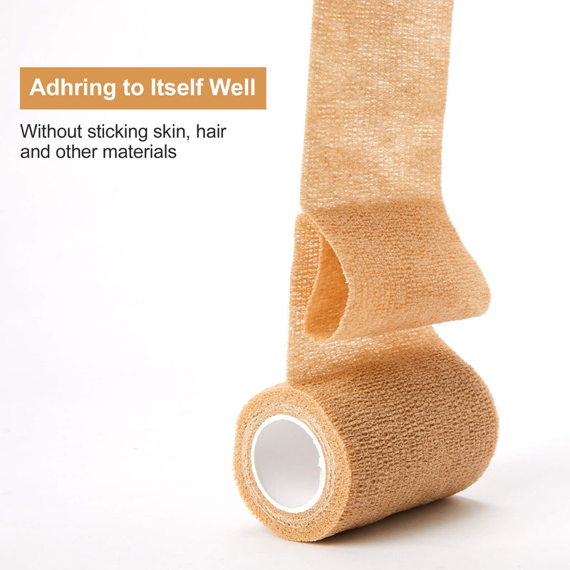 [Australia] - Self Adhesive Bandage Tape (3 Inches X 5 Yards), 8 Pack Elastic Cohesive Bandage Medical Wrap for First Aid, Sports, Wrist & Ankle 8 Rolls (Pack of 1) 