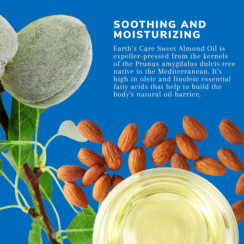 [Australia] - Earth’s Care Sweet Almond Oil - Expeller Pressed Almond Oil for Skin and Hair 8 FL. OZ. 