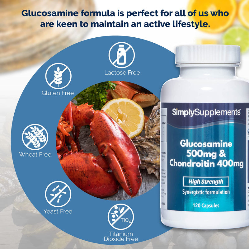 [Australia] - Glucosamine and Chondroitin | 120 Glucosamine 500mg & Chondroitin 400mg Capsules | Manufactured in The UK 