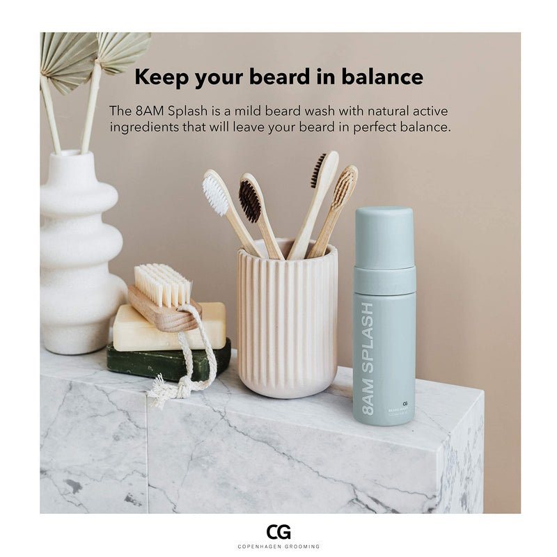 [Australia] - Copenhagen Grooming 8AM Splash Beard Wash for Men - Regenerating & Moisturizing Beard Shampoo - Skin, Mustache & Beard Care - Mens Face Wash - Mens Shampoo - Face Care for Men 