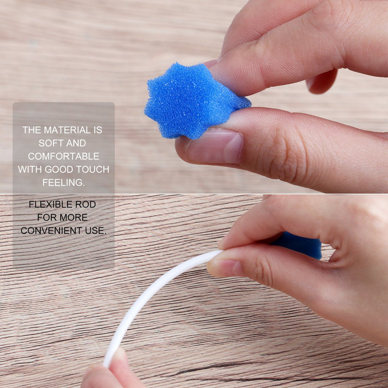 [Australia] - SUPVOX 100pcs Disposable Sponge Stick Mouth Care Sponge Tooth Cleaning Sponge Swab 