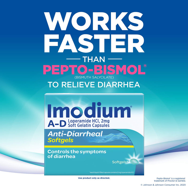 [Australia] - Imodium A-D Anti-Diarrheal Medicine Softgels with Loperamide Hydrochloride, 24 ct. 