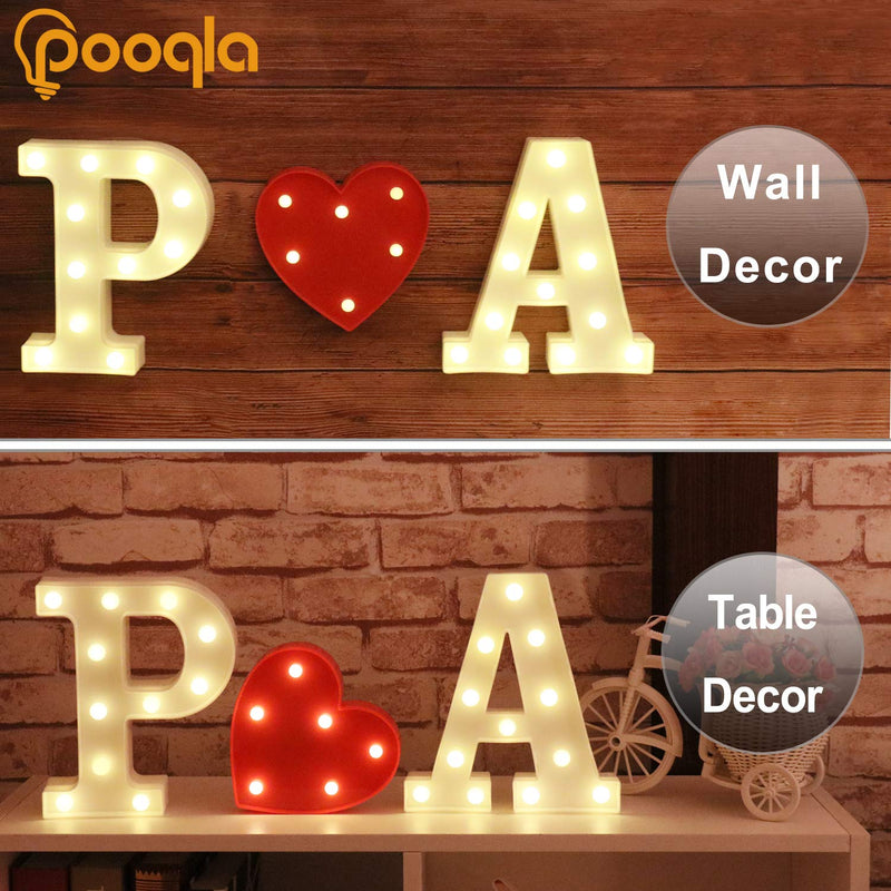 [Australia] - Pooqla LED Marquee Letter Lights Sign, Light Up Alphabet Letter for Home Party Wedding Decoration A Letter A 