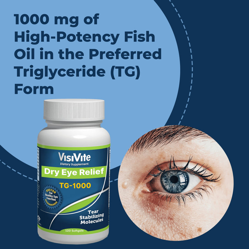 [Australia] - Dry Eye Relief 1000 Eye Vitamin - Eye Vitamins for Dry Eyes With Omega 3 Supplement - Hydroptic Dry Eye Formula With Dry Eye Omega 3 Benefits - Dry Eye Omega 3 Fish Oil Vitamins For Eyes - 120 Softgel 