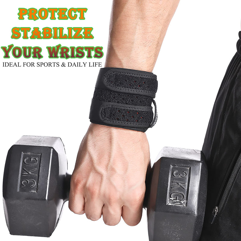 [Australia] - HiRui Wrist Brace Wrist Wraps, Compact Wristband Compression Wrist Straps Wrist Support for Workout Tennis Weightlifting, Tendonitis, Carpal Tunnel Arthritis, Pain Relief - One Size (Black, 1 Pack) Black, 1 Pack 