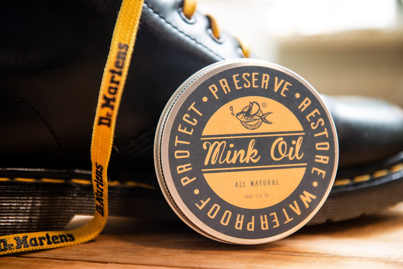 [Australia] - Mink Oil for Leather Boots,SALTY FISH Leather Care Conditioner and Cleaner 3.52oz-Waterproof Soften and Restore Shoes,Saddles,Jackets,Purses,Gloves and Vinyl 