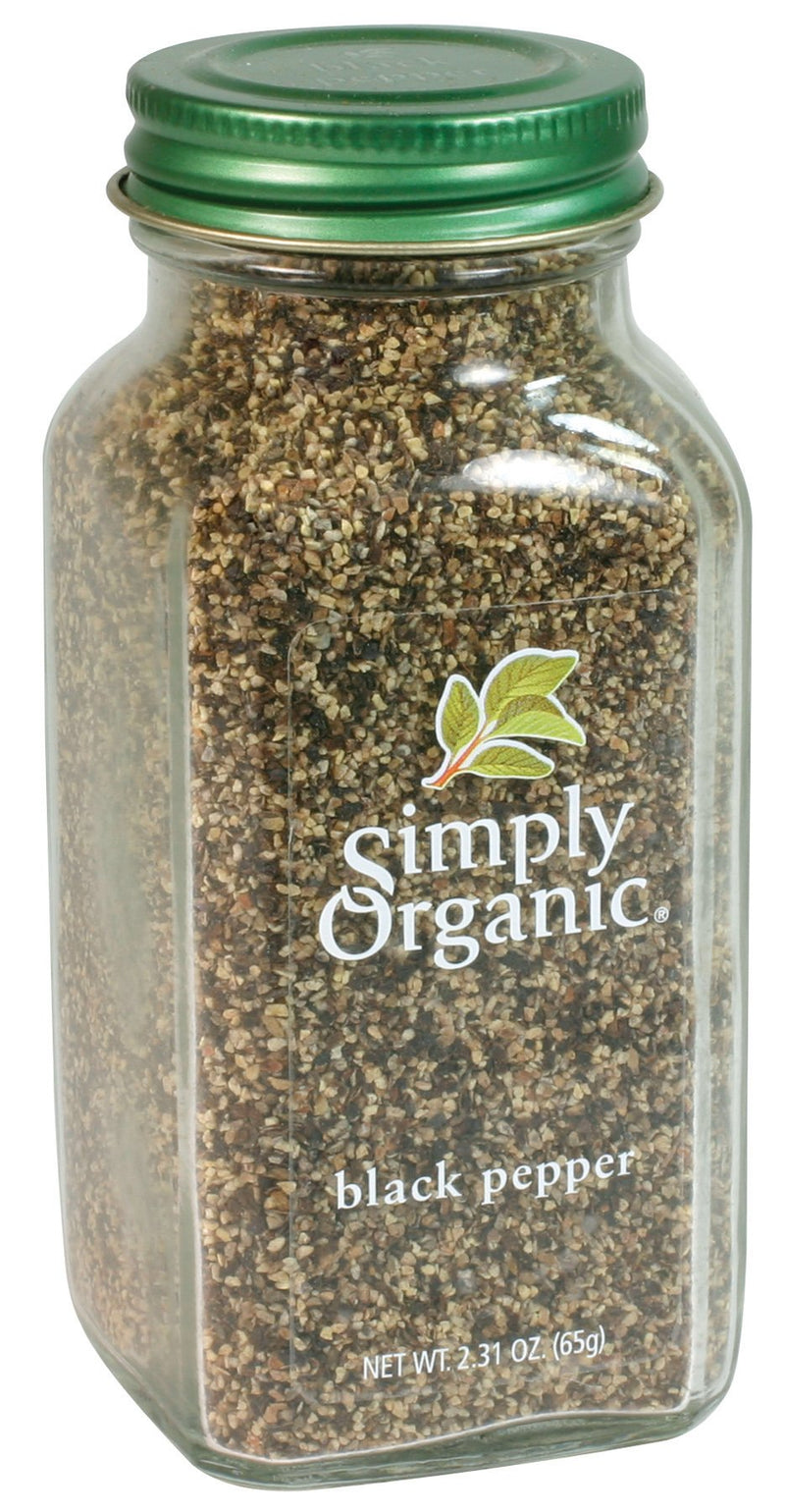[Australia] - Simply Organic Pepper, Black Medium Grind Certified Organic, 2.31 oz Container 2.31 Ounce (Pack of 1) 