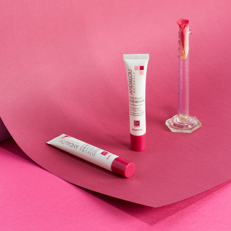 [Australia] - Andalou Naturals 1000 Roses Eye Revive Contour Gel, 0.6 oz, for Sensitive, Dry, Delicate or Easily Irritated Skin, Soothes & Calms 