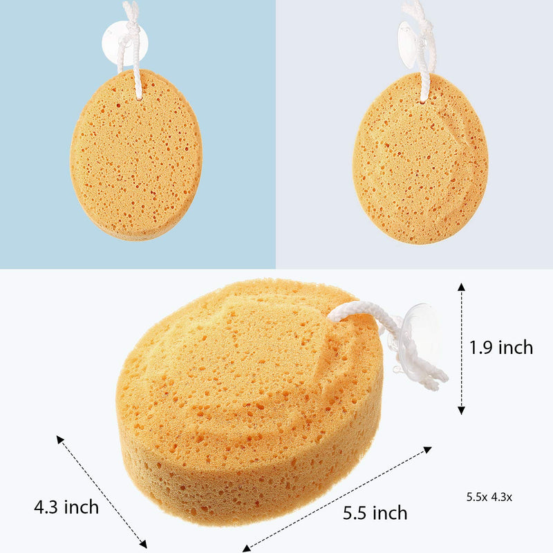 [Australia] - 6 Pieces Foam Body Sponge Soft Exfoliating Bath Sponge Shower Sponge Body Scrubber for Adults and Kids Body Cleansing Supplies, 5.5 Inch 