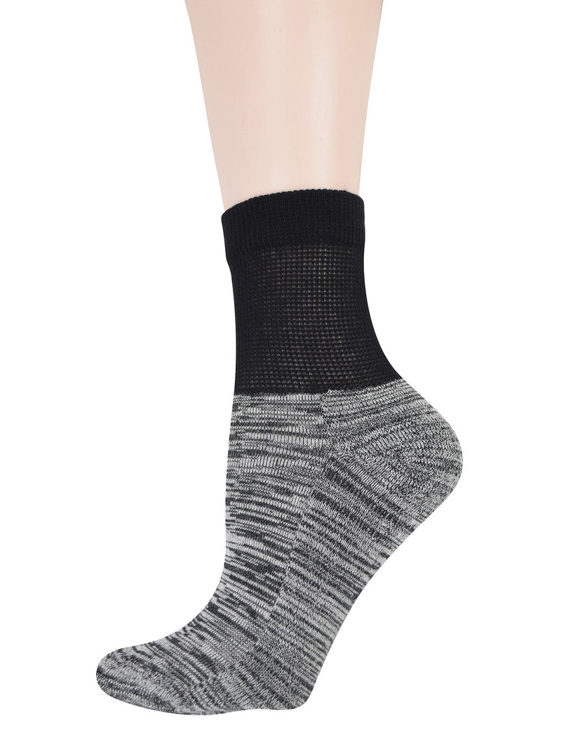 [Australia] - Yomandamor Women's 6 Pairs Bamboo Diabetic Ankle Socks with Non-Binding Top And Cushion Sole,L Size(Socks Size:9-11) 9-11 6 Style2 