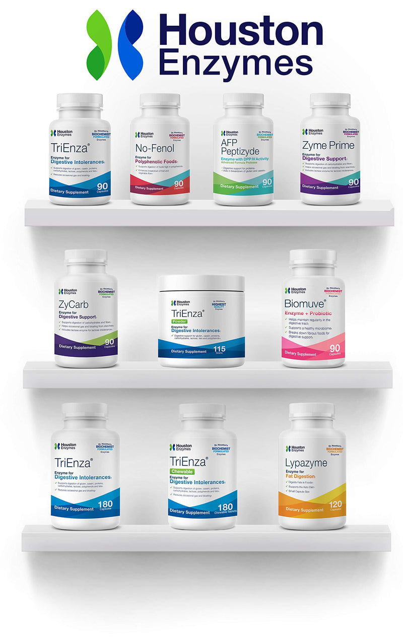 [Australia] - Houston Enzymes – Lypazyme – 120 Capsules – Professionally Formulated with 3 Different Lipase Enzymes – Supports Complete Breakdown of Triglyceride Fats – Excellent for High-Fat Diets 