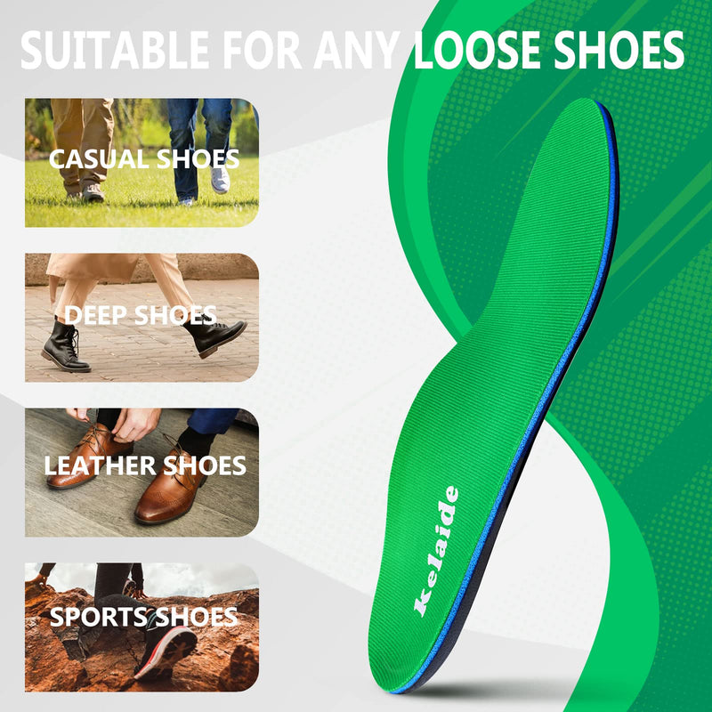 [Australia] - Kelaide Arch Support Insoles for Women & Men, Orthotic Shoe Inserts for Flat Feet, Plantar Fasciitis, Foot Pain, Overpronation(8-8.5 Women/6-6.5 Men) Green 8-8.5 Women/6-6.5 Men 