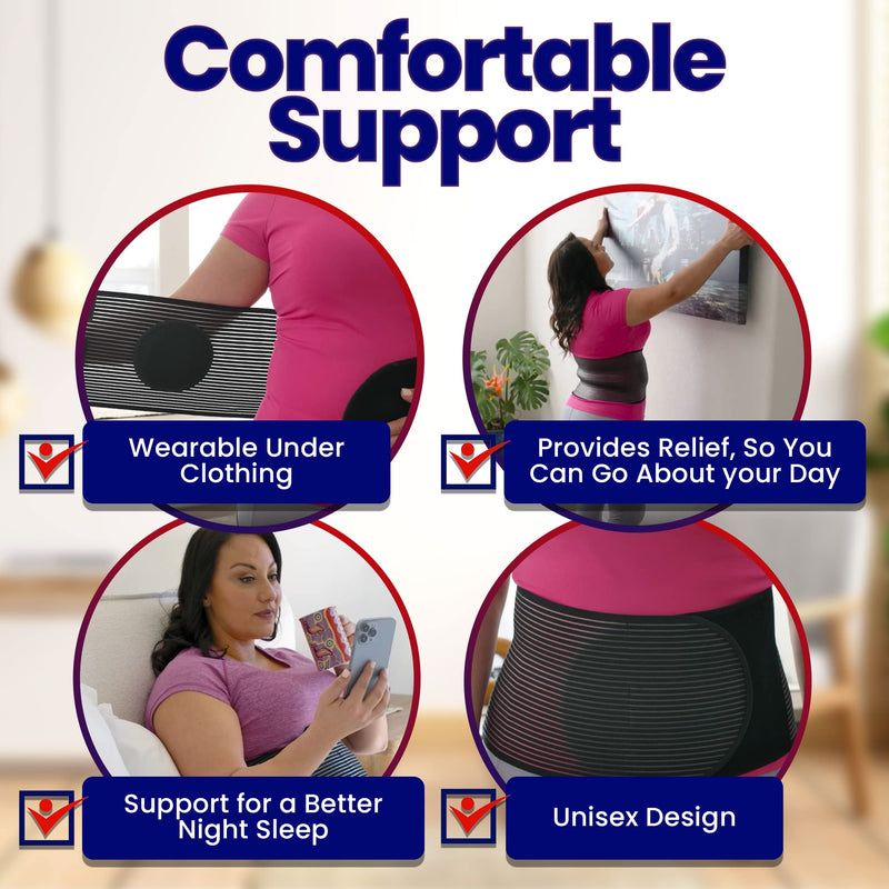 [Australia] - Hernia Belt for Men or Women - Abdominal Binder Lower Waist Support Belt for Umbilical Hernias & Navel Belly Button Hernias with Pad for Inguinal Hernia Stomach Hernia Brace Hernia Truss L/XL 31 - 51" L/XL (37" to 51") 
