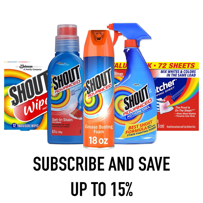 [Australia] - Shout Advanced Foaming Grease and Oil Laundry Stain Remover for Clothes, 18 oz 