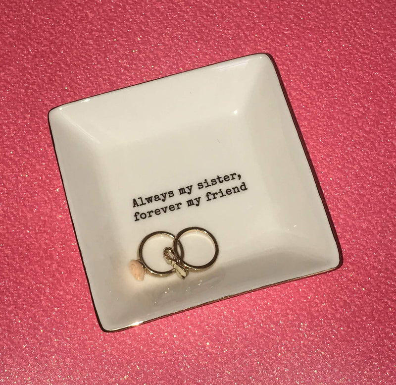 [Australia] - Sister Gift | Jewelry Ring Holder | Elegant Trinket Tray Organizer Dish by Simply Charmed 