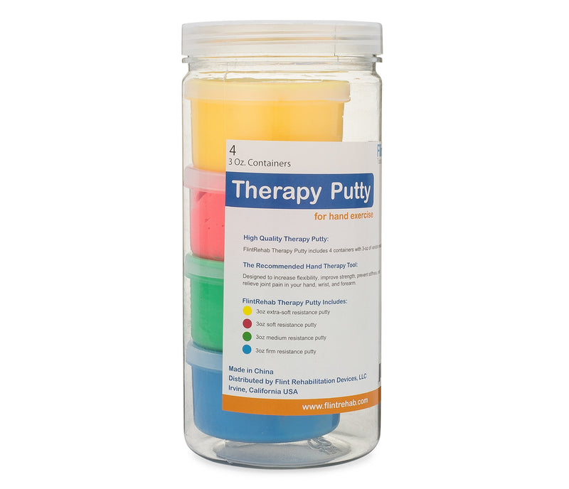 [Australia] - FlintRehab Premium Quality Therapy Putty (4 Pack, 3-oz Each) for Hand Exercise Rehab. Fidgeting, and Stress Relief… 
