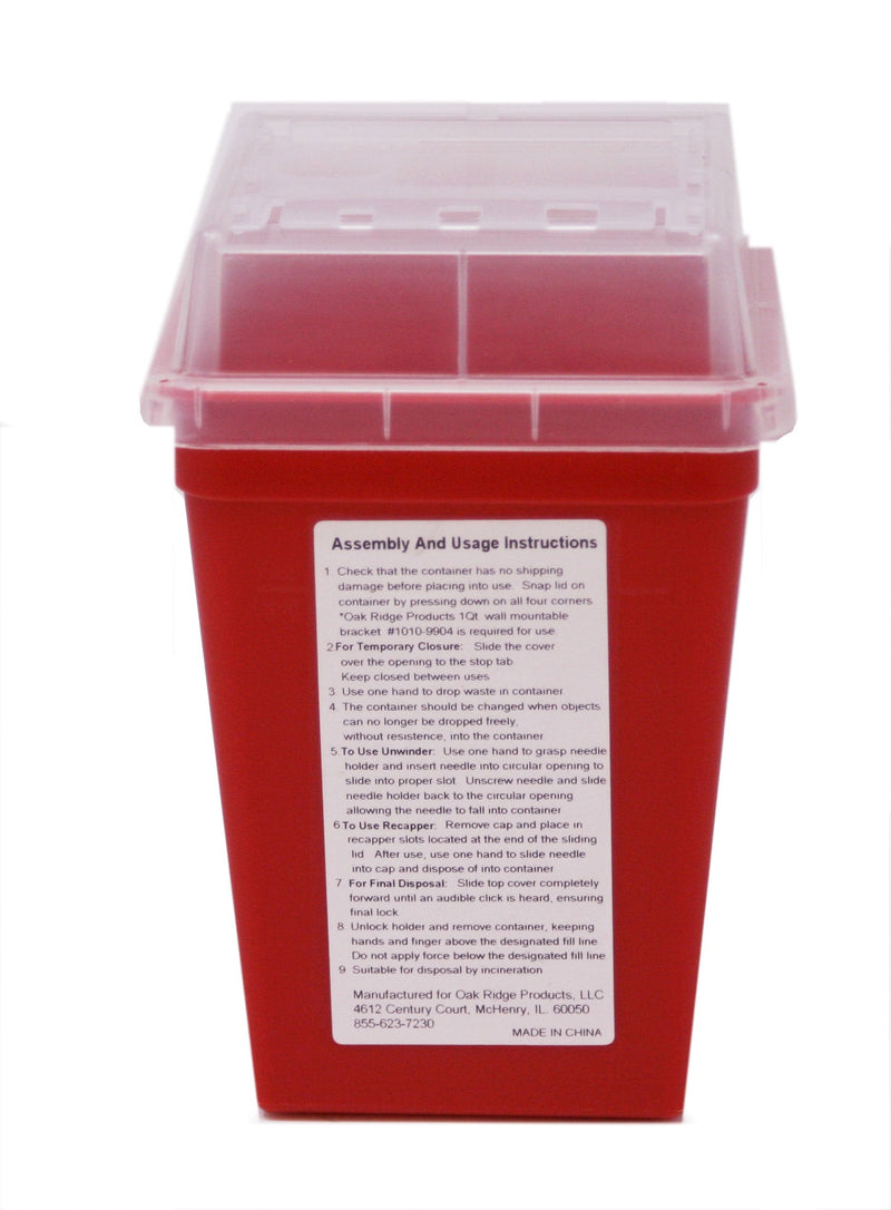[Australia] - Diabetic Pet Syringe Disposal Container | 1 Quart Size (3 Pack) Design by Vets for Home Safety 