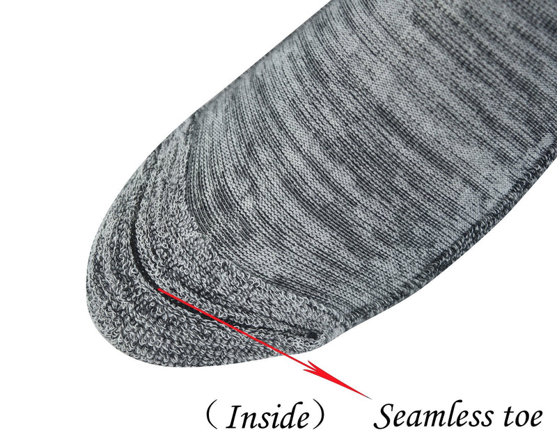 [Australia] - Yomandamor Men's 4 Pairs Bamboo Diabetic Ankle Socks with Seamless Toe And Cushion Sole,L Size(Socks Size:10-13) 10-13 4 Pairs Black 