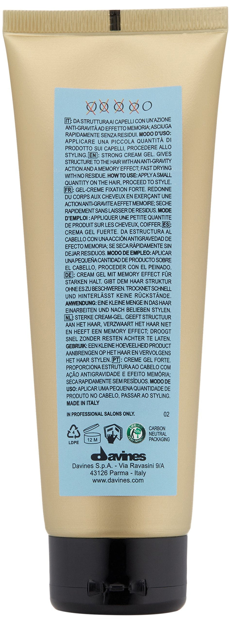 [Australia] - Davines More Inside This Is A Strong Hold Cream Gel (For Firm Polished Looks) 125ml 