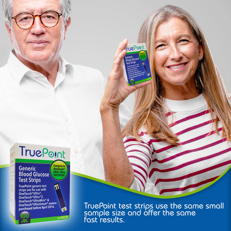 [Australia] - True Point Generic Test Strips 50 Count for Use with One Touch Ultra, Ultra2, Ultra Mini and UltraSmart Meters (Meter NOT Included, Test Strips ONLY) 