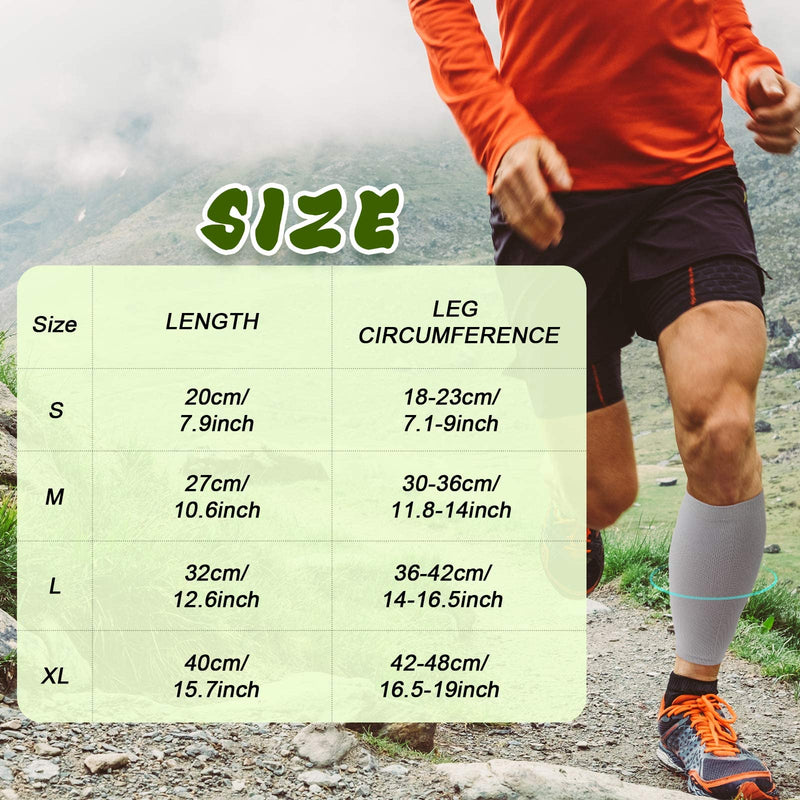 [Australia] - 4 Pairs Calf Compression Sleeve Leg Compression Sock Calf and Shin Support Relieve Calf Pain for Men Women Youth for Running, Cycling, Walking(Black,X-large) Black X-large 
