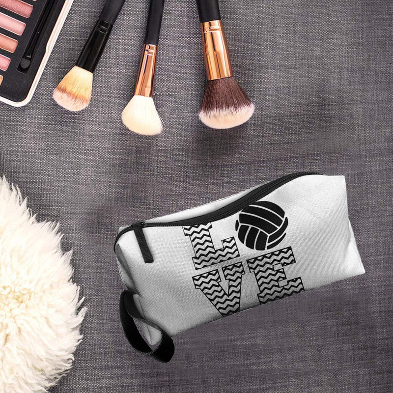 [Australia] - Coin Pouch Love Volleyball Pen Holder Clutch Wristlet Wallets Purse Portable Storage Case Cosmetic Bags Zipper 