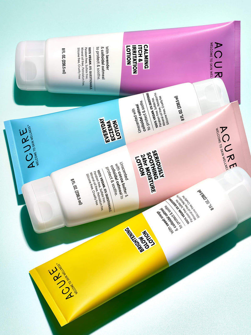[Australia] - Acure Seriously Soothing 24HR Moisture Lotion 100% Vegan Cocoa Butter & Colloidal Oatmeal, Unscented, 8 Fl Oz 