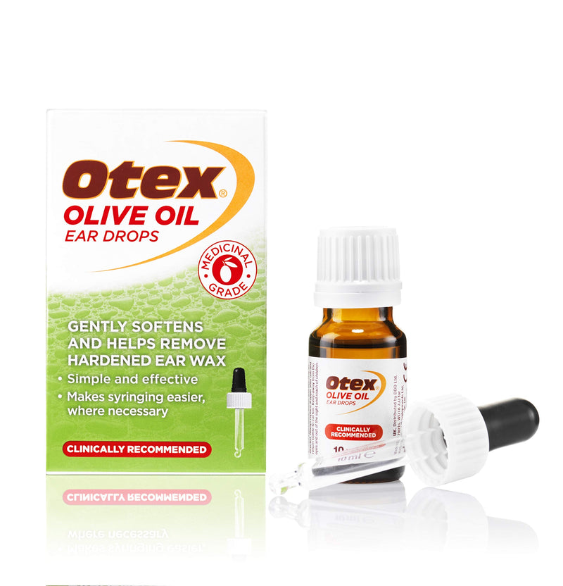 [Australia] - Otex Olive Oil Ear Drops For Natural, Gentle Removal of Excessive, Hardened Ear Wax. Bottle with Dropper Applicator, 10 ml (Pack of 1) 