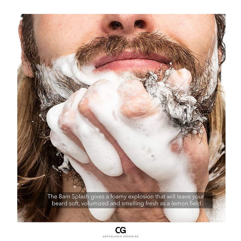 [Australia] - Copenhagen Grooming 8AM Splash Beard Wash for Men - Regenerating & Moisturizing Beard Shampoo - Skin, Mustache & Beard Care - Mens Face Wash - Mens Shampoo - Face Care for Men 