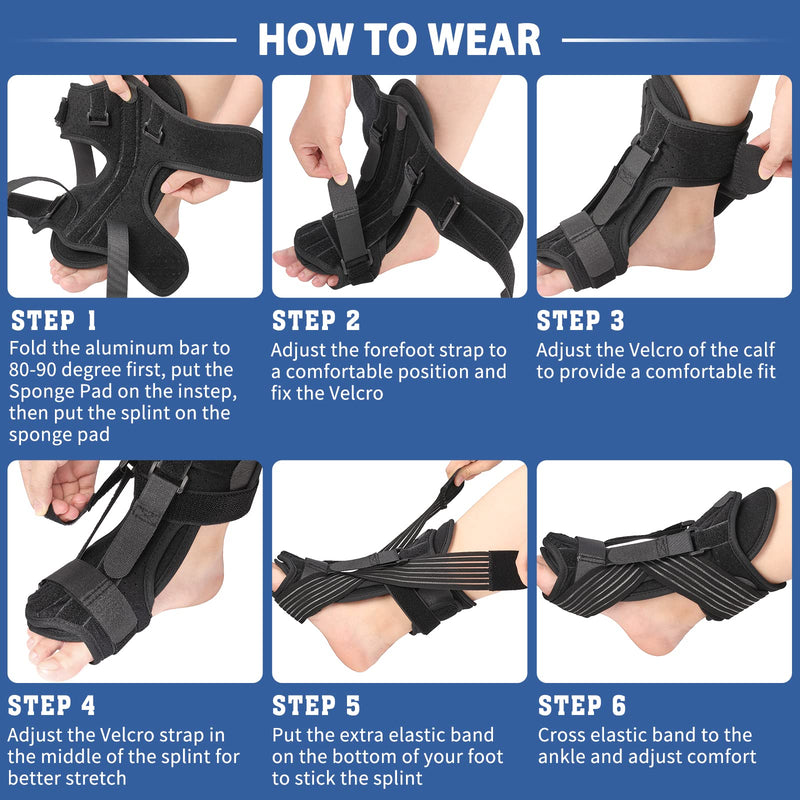 [Australia] - 2021 New Upgraded Plantar Fasciitis Night Splint, Adjustable Ankle Brace Foot Drop Orthotic Brace Night Splint for Plantar Fasciitis, Arch Foot Pain, Achilles Tendonitis Support for Women, Men 