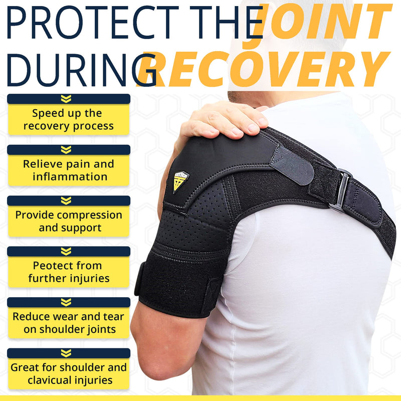 [Australia] - Shoulder Brace for Torn Rotator Cuff | Shoulder Pain Relief, Support and Compression | Sleeve Wrap for Shoulder Stability and Recovery | Fits Left and Right Arm, Men & Women (Pink, Small/Medium) Pink Small/Medium (Pack of 1) 