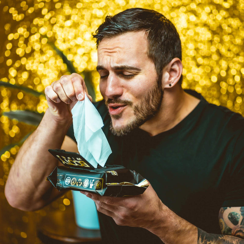 [Australia] - BOOTY WIPES for Men - 80 Flushable Wipes for Adults, Wet Wipes for Men (80 Wipes Total - 1 Flip-Top Pack of 80) pH Balanced, Infused with Vitamin-E & Aloe 