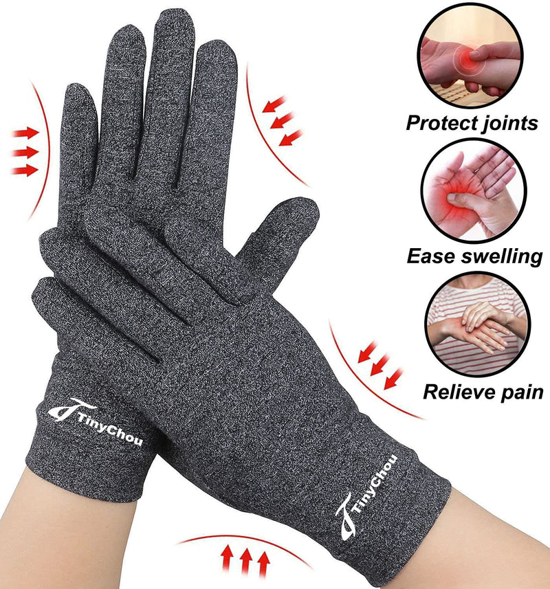 [Australia] - 2 Pairs Full Finger Arthritis Gloves,Compression Gloves for Women Men, Hand Gloves Support and Warmth for Hands, Finger Joint, Relieve Pain from Rheumatoid, Osteoarthritis, RSI (Medium (2 Pairs)) Medium (2 Pair) 