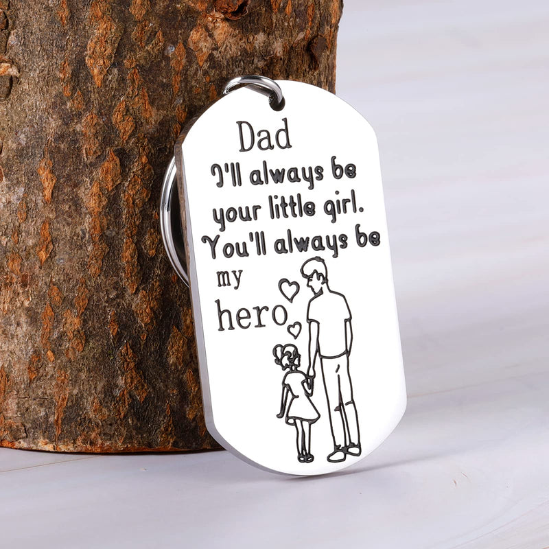 [Australia] - Father Daughter Gifts Daddy Keychain for Papa New Dads Stepdad Father in Law Mens Gifts Fathers Day Birthday Christmas Valentines Gifts for Dad from Daughters Kids Wife Keyring Presents Dad Gift Ideas 