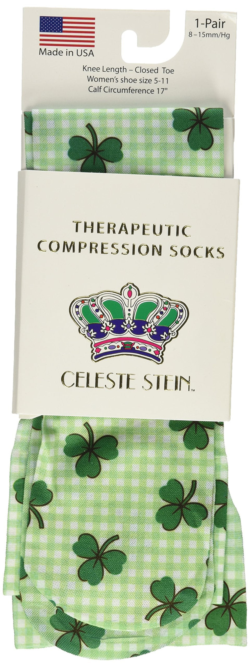 [Australia] - Celeste Stein Therapeutic Compression Socks, St. Patrick's Day, 8-15 mmHg, Mild 